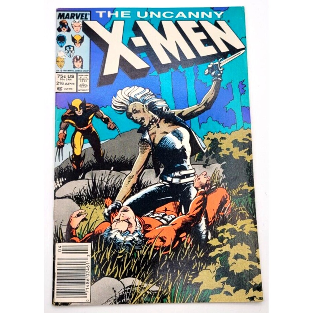 UNCANNY X-MEN #216 (1987) / VF+ / MARK JEWELER Variant NEWSSTAND STORM